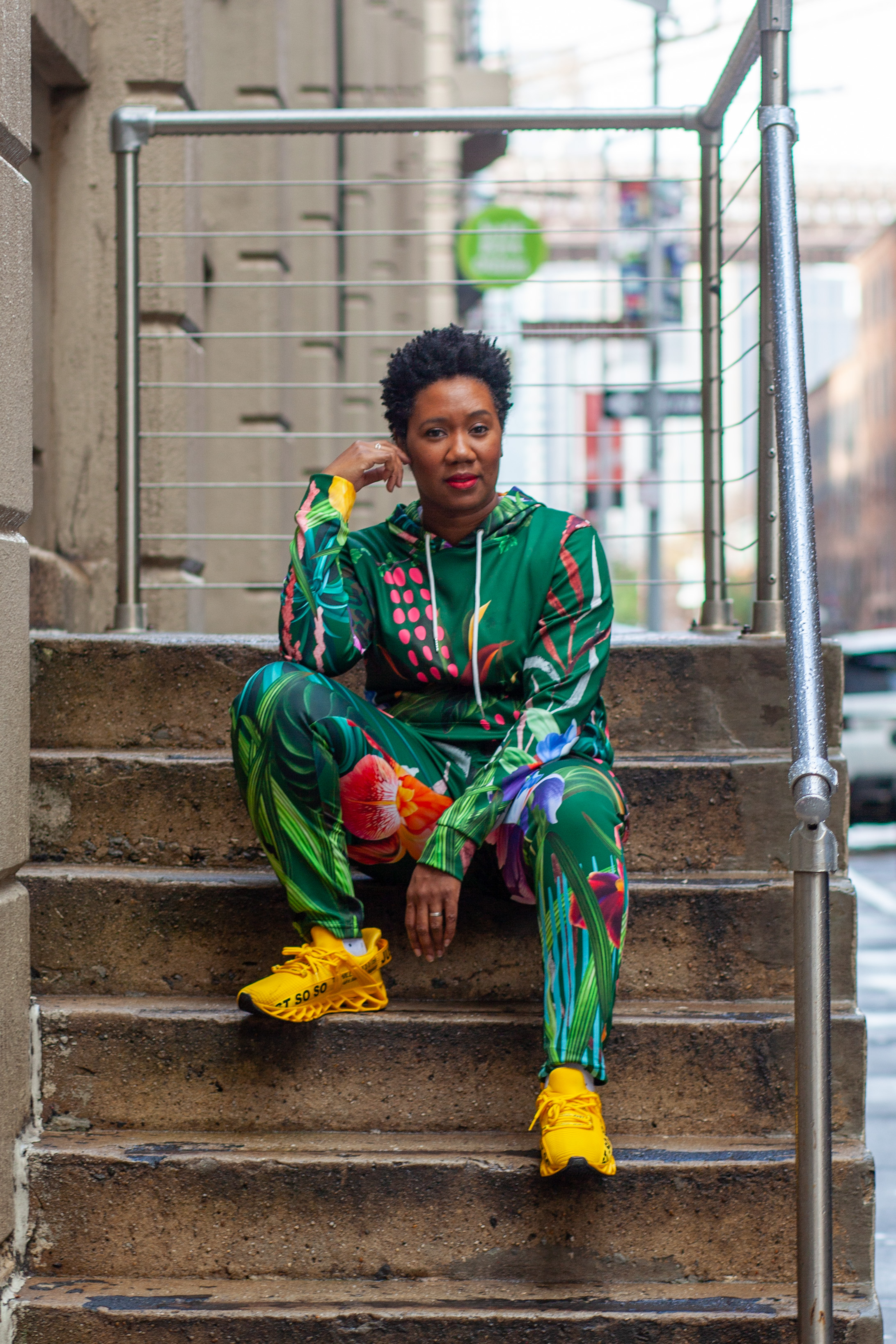 Mikaela Pabon dressed in joy