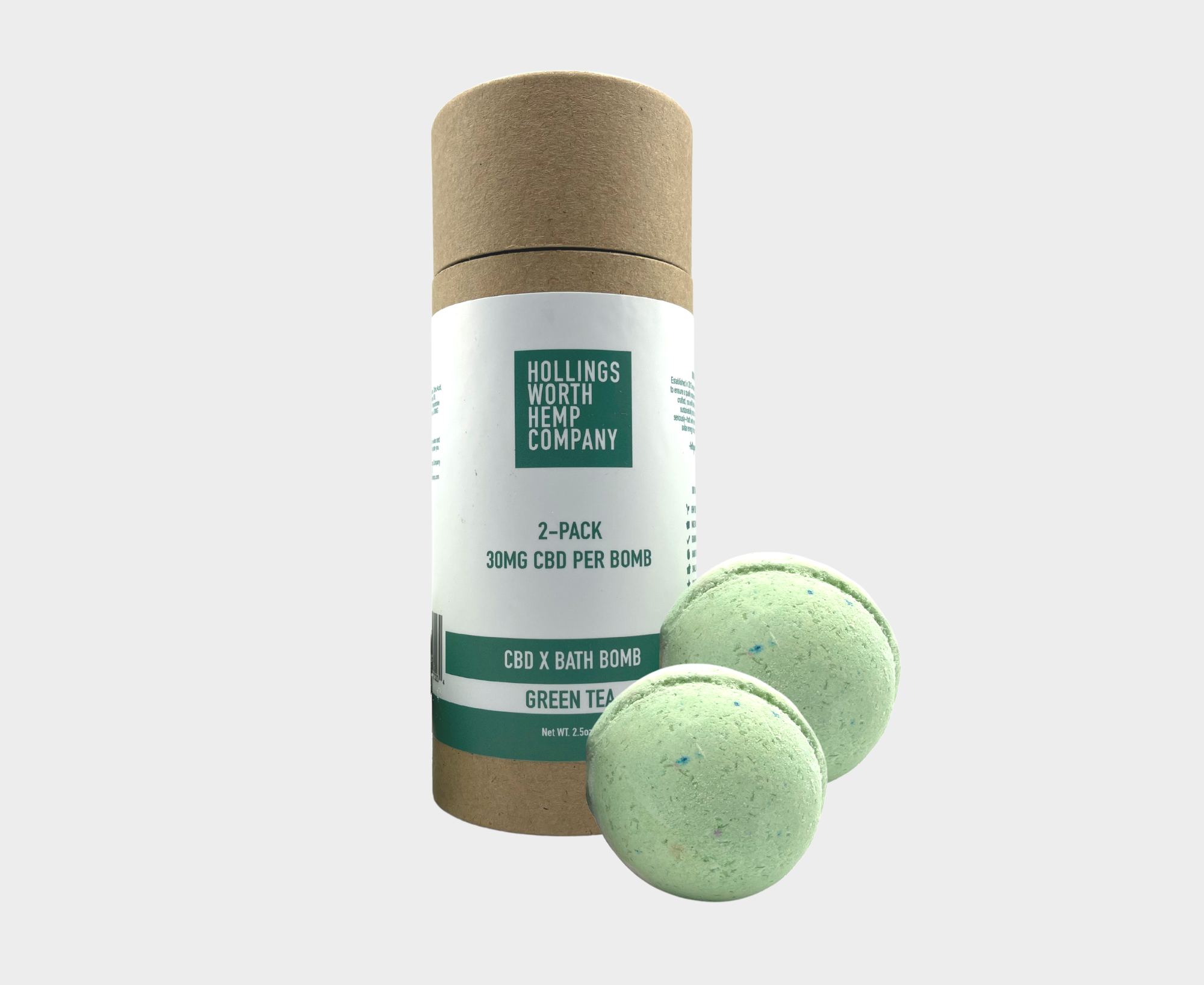 Hollingsworth Hemp Company CBD x Bath Bombs (Green Tea)
