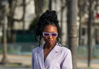 Street Style - Paris Fashion Week - Womenswear Fall/Winter 2020/2021 : Day Nine
