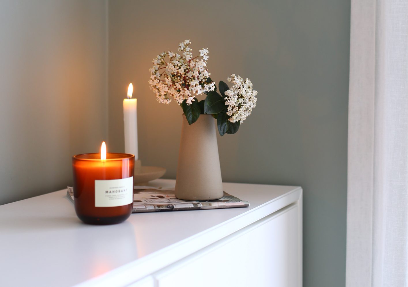 Flowers and Candles