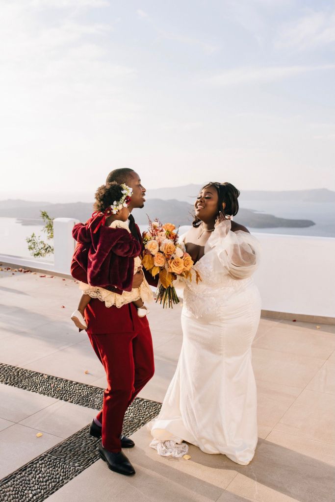Raven Goodwin Wiley Battle Wedding Greece
