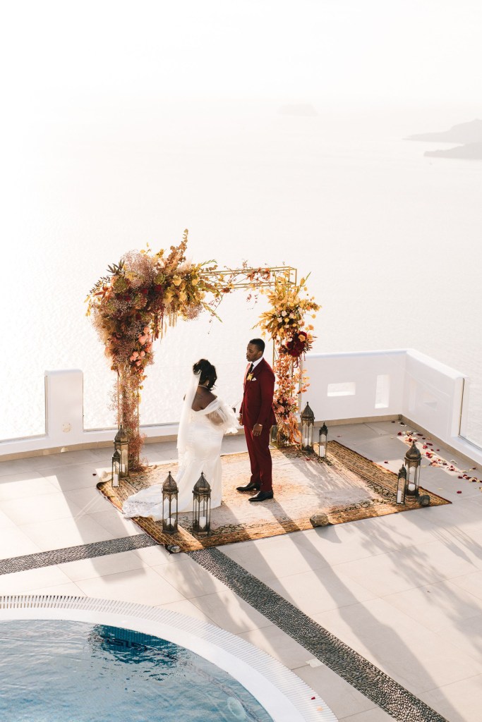 Raven Goodwin Wiley Battle Wedding Greece