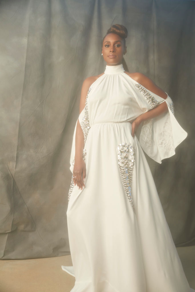 Issa Rae preparing for the 52nd NAACP Image Awards, 2021