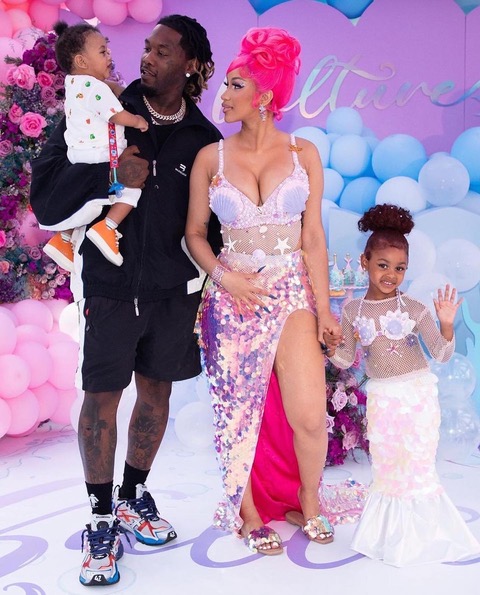 Cardi B and Kulture Birthday Party