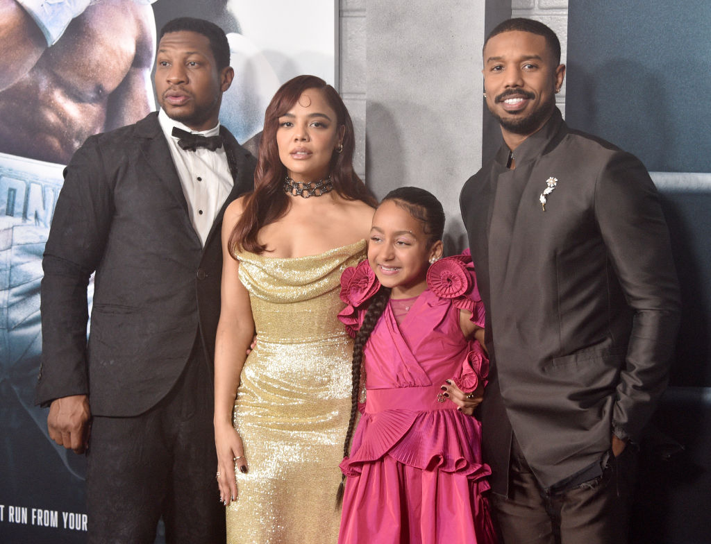 creed 3 premiere jonathan majors tessa thompson and Michael b jordan