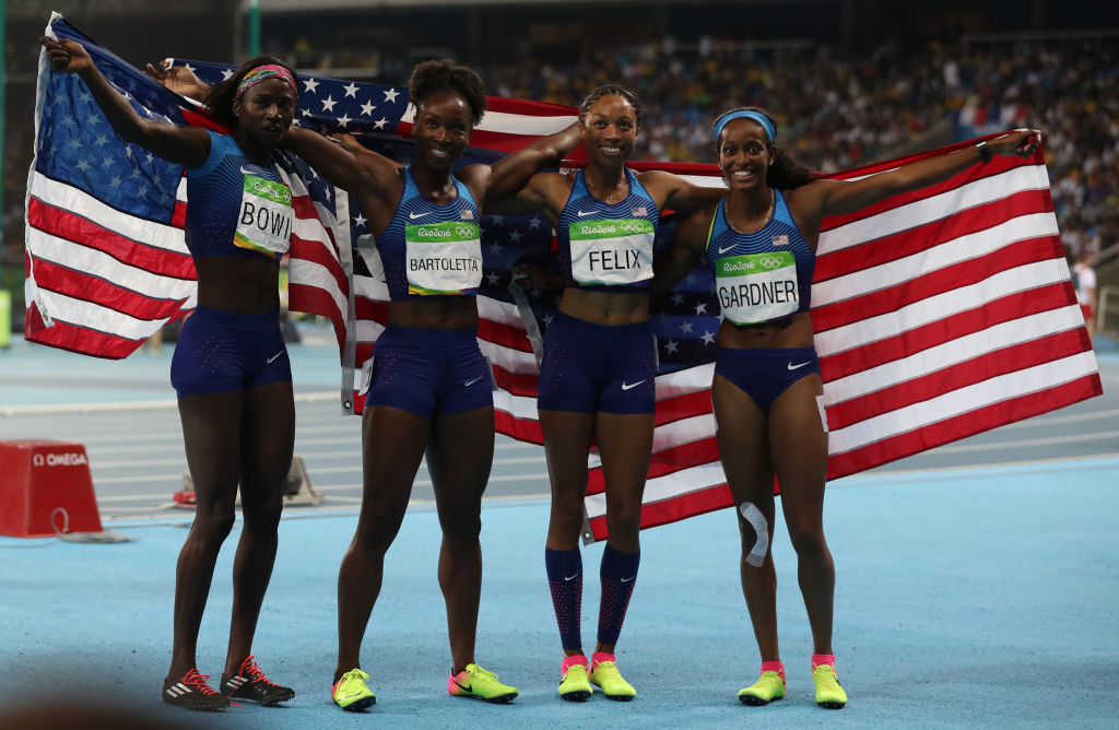 tori bowie Tianna Bartoletta allyson felix 