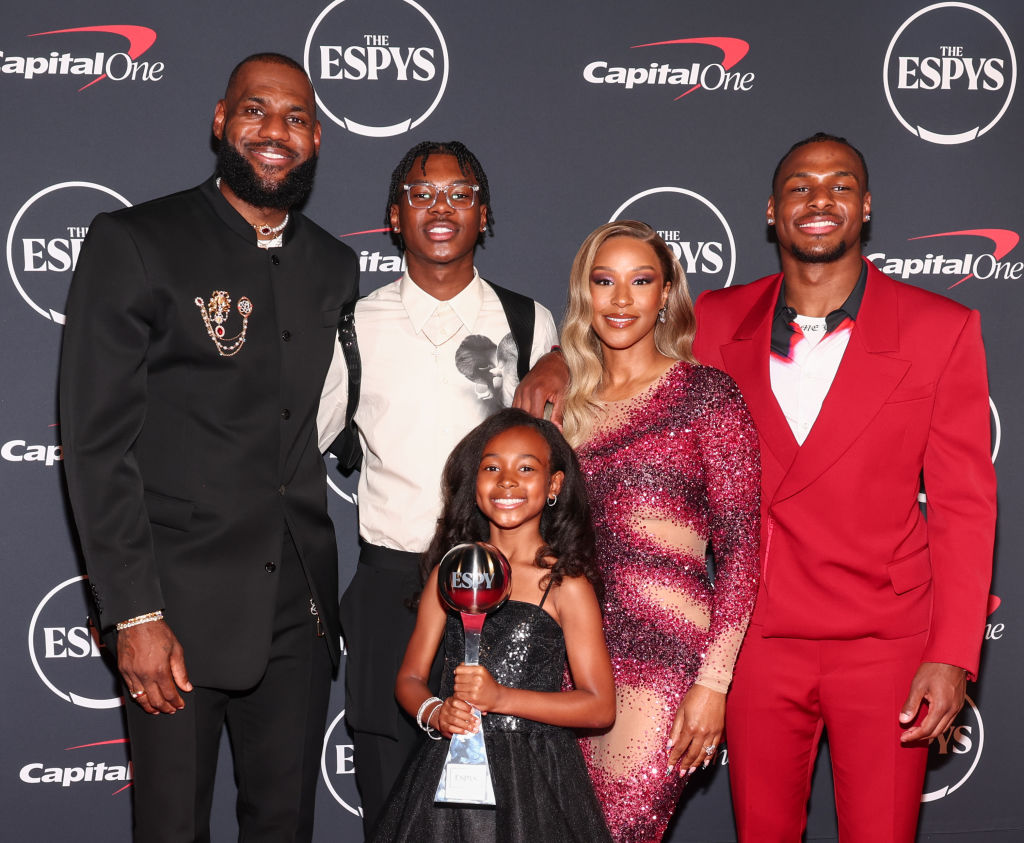 bronny james, lebron james, savannah james, bryce james, zhuri james