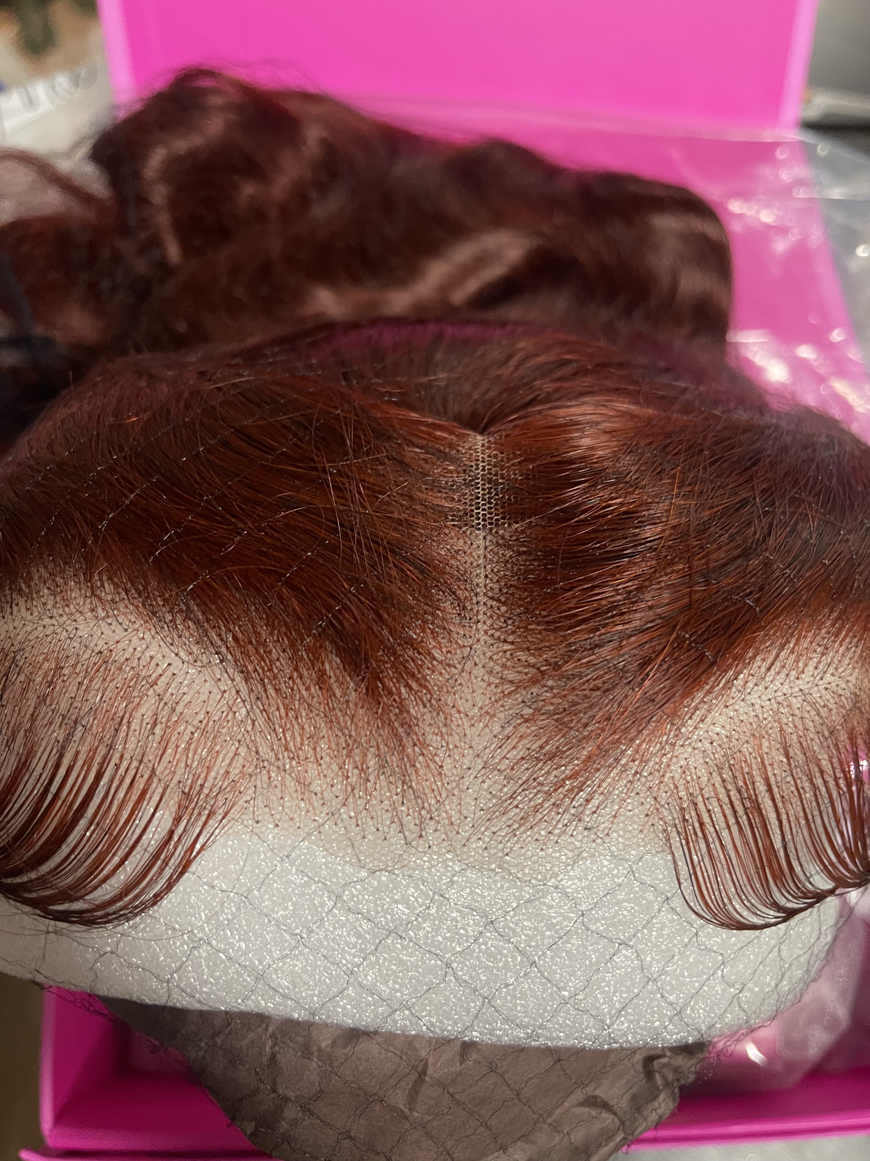 UNice Put On And Go 6X4.5 Pre-Cut Lace Reddish Brown Body Wave Air Wig