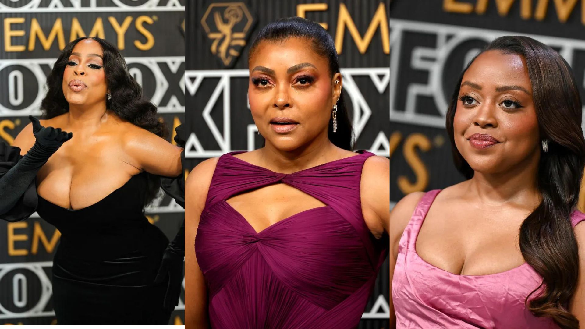 Taraji P. Henson, Quinta Brunson, Niecy Nash 2024 Emmys Glam