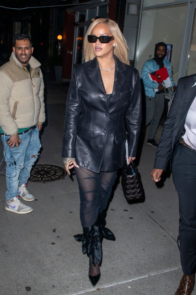 Rihanna blonde hair Celebrity Sightings In New York - May 16, 2024
