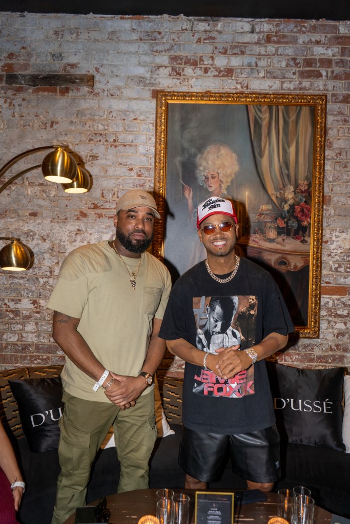 Terrence J and friend at brunch party