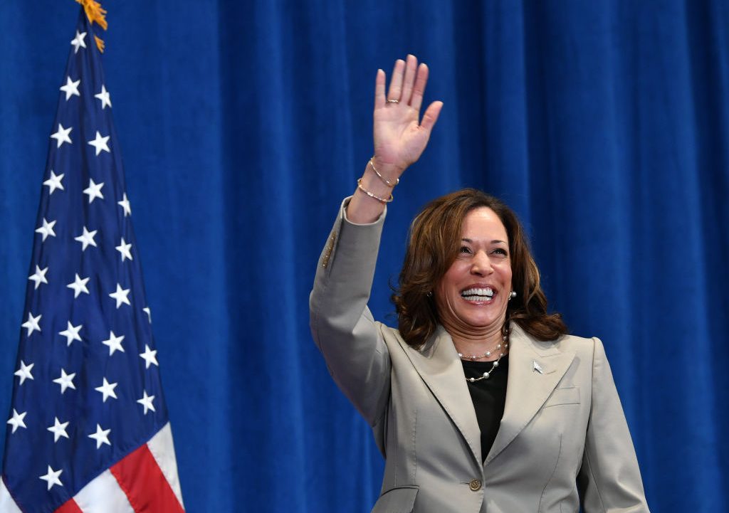 US Vice President Kamala Harris holds campaign in North Carolina