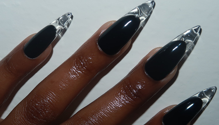 Cover Baddies Nail Set, Black with Clear tips, Melanin Beauty Awards | iOne National Sales, Urban One | 2024-11-30
