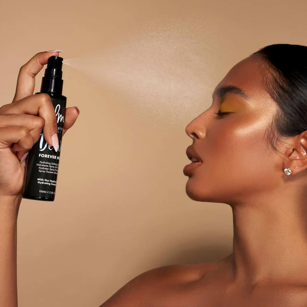 Danessa Myricks Beauty, Dewy forever sprayed on face by Black model, Melanin Beauty Awards | iOne National Sales, Urban One | 2024-11-30