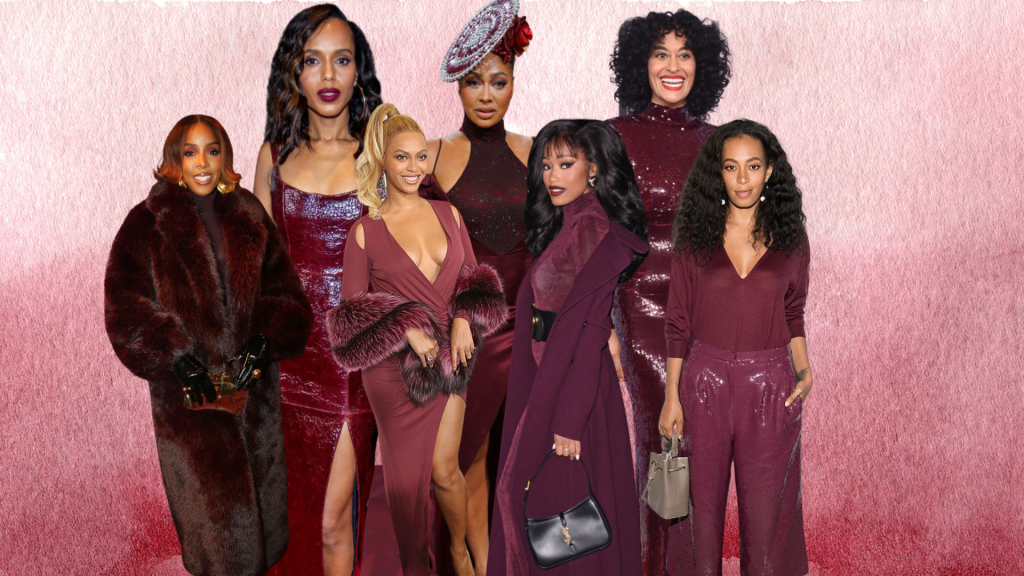 30 pictures of black women in burgundy just because