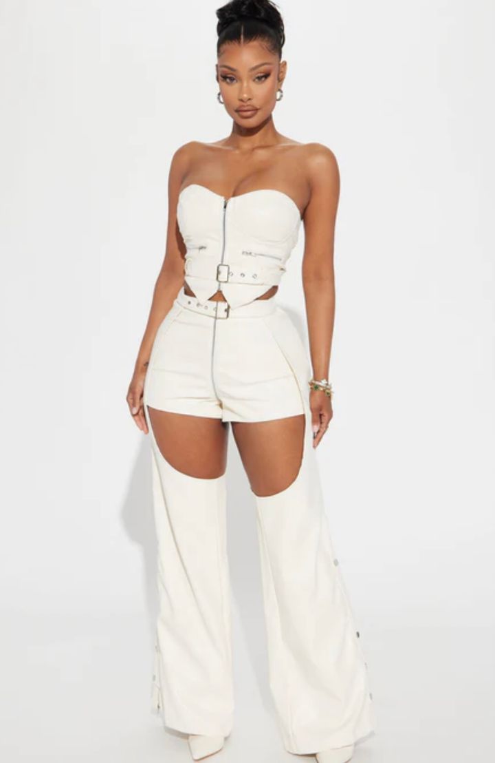 Cheeky Faux Leather Pant Set