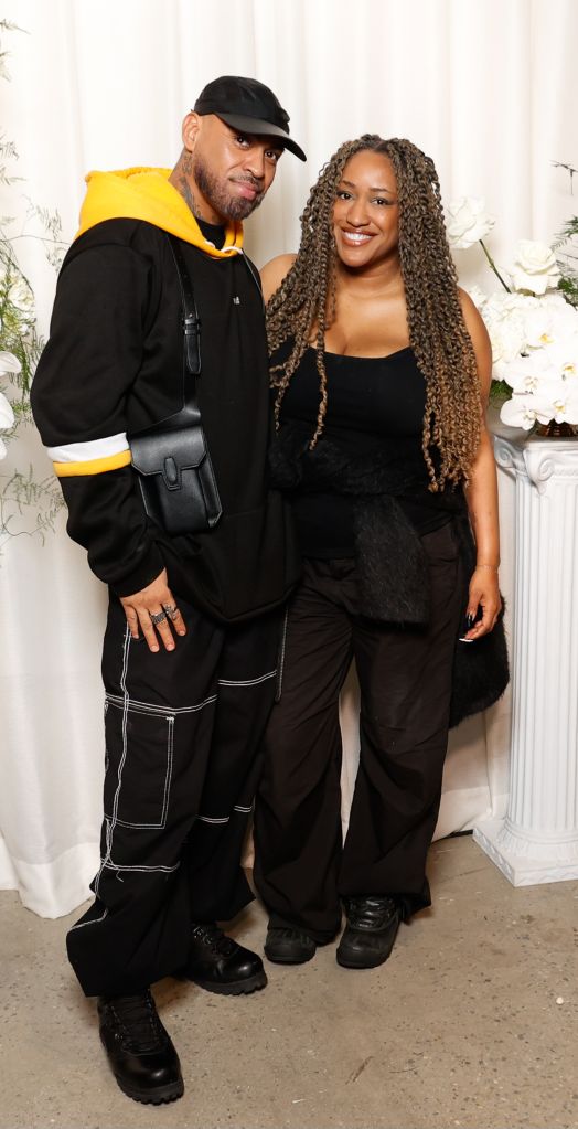 Jesse Ramirez and T. Cooper backstage at Tia Adeola NYFW