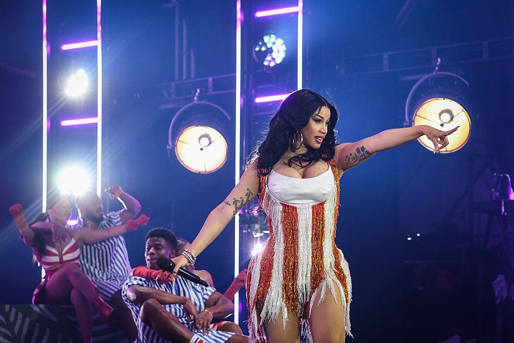 CArdi B Outside Spotify Beach at Cannes Lions 2025 with performances from Cardi B, Lola Young and Mark Ronson