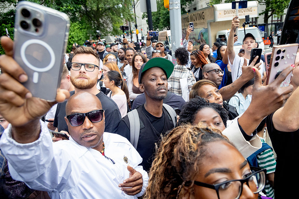 Outside the Sean "Diddy" Combs federal trial in New York City