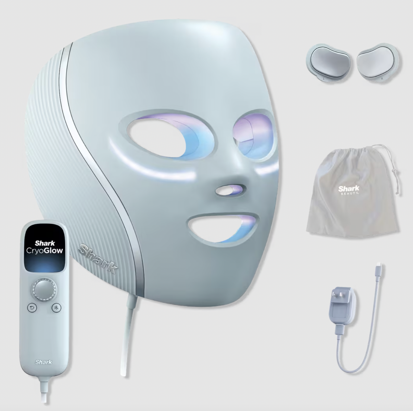 Shark Beauty CryoGlow Under-Eye Cooling+LED Anti-Aging & Skin Clearing Face Mask